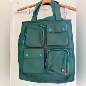 LEGO Forest Green Tote with Teal Details